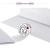 Sterling Silver S925 Heart-Shaped Red Zircon Mother's Love Bracelet BSC493