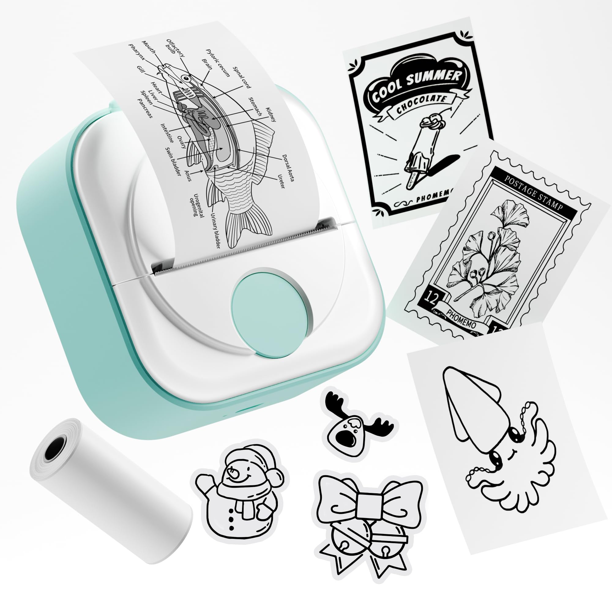 

Phomemo Q02 Thermal Mobile Thermal Smartphone Mini Bluetooth Memo Black and White Для дому Для школи Японські інструкції Принтер, принтер, принтер,