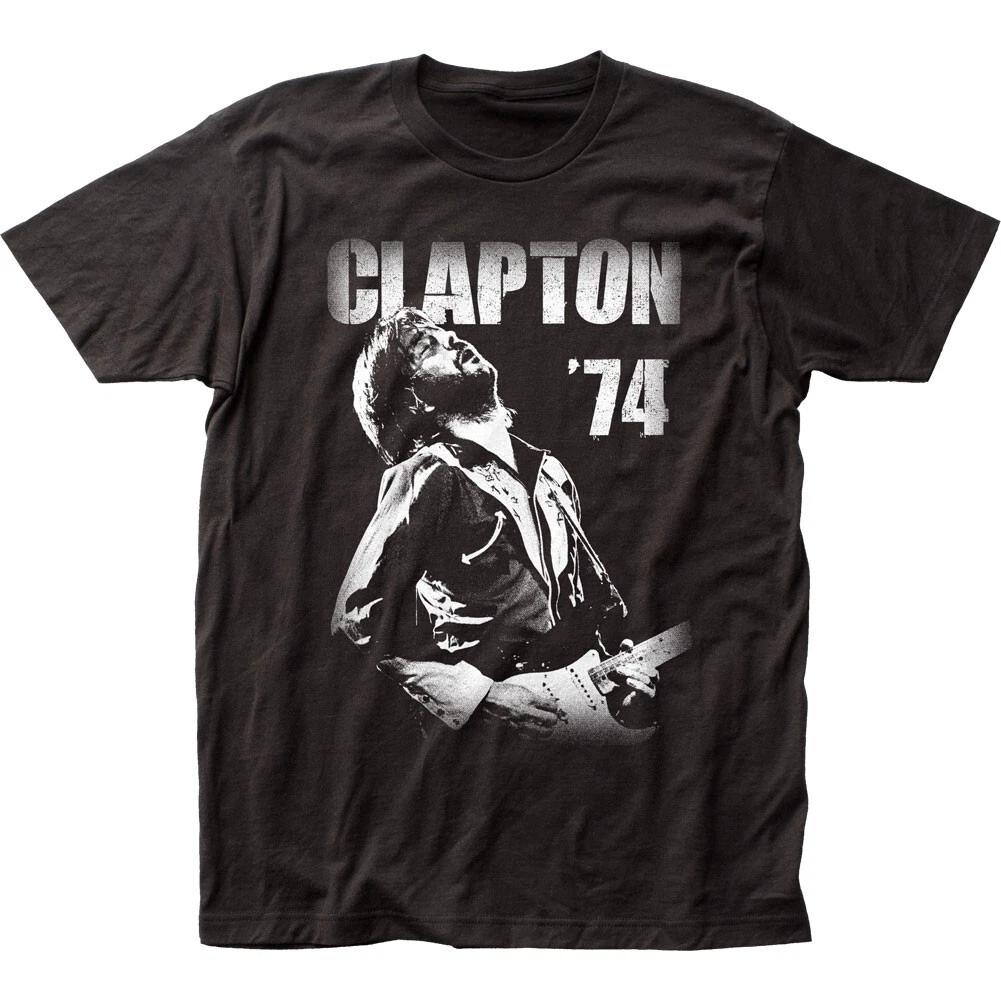 Eric Clapton 74 T Mens T Shirt Rock and Roll Music Classic Band Tee New Black