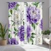 Set Of 2 Beautiful Lilac Peonies Window Treatments Bedroom Living Room Curtain For Made Polyester