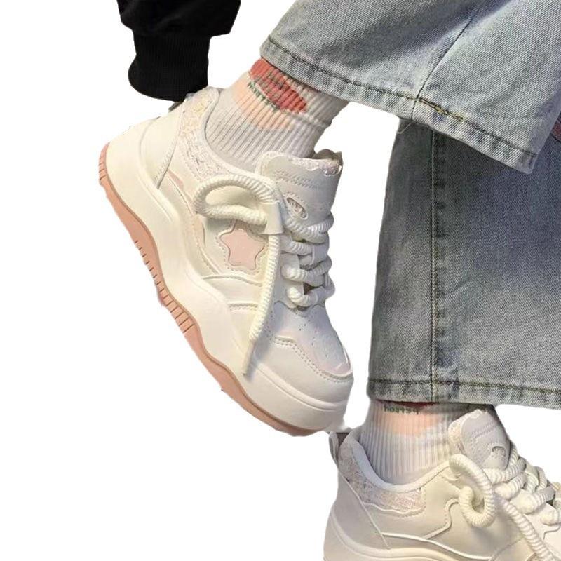 Platform women's new spring and autumn height increase casual board shoes versatile sports shoes women's ins