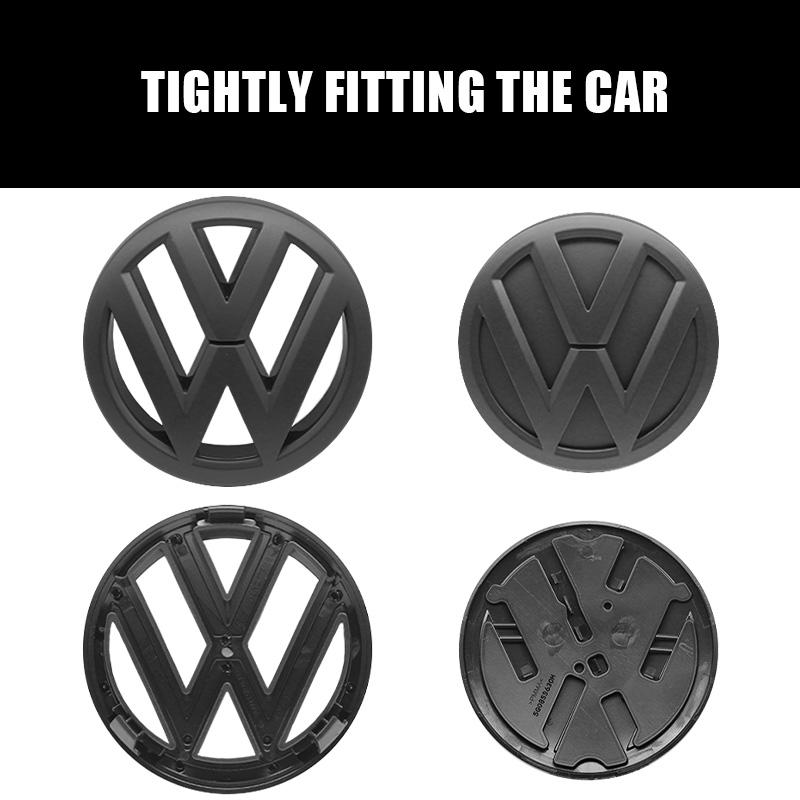 2Pcs For Volkswagen Polo 2011 2012 2013 Car Emblem Front Grille Rear Trunk Lid Sticker Badge Decals Accessories VW Auto Styling BJKMN1