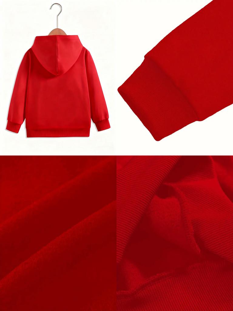 Boys' and Girls' Hooded Sweatshirts, Casual, Cute, Versatile, Stylish Printed Sweatshirts, Autumn Trendy Loose Hoodies.
