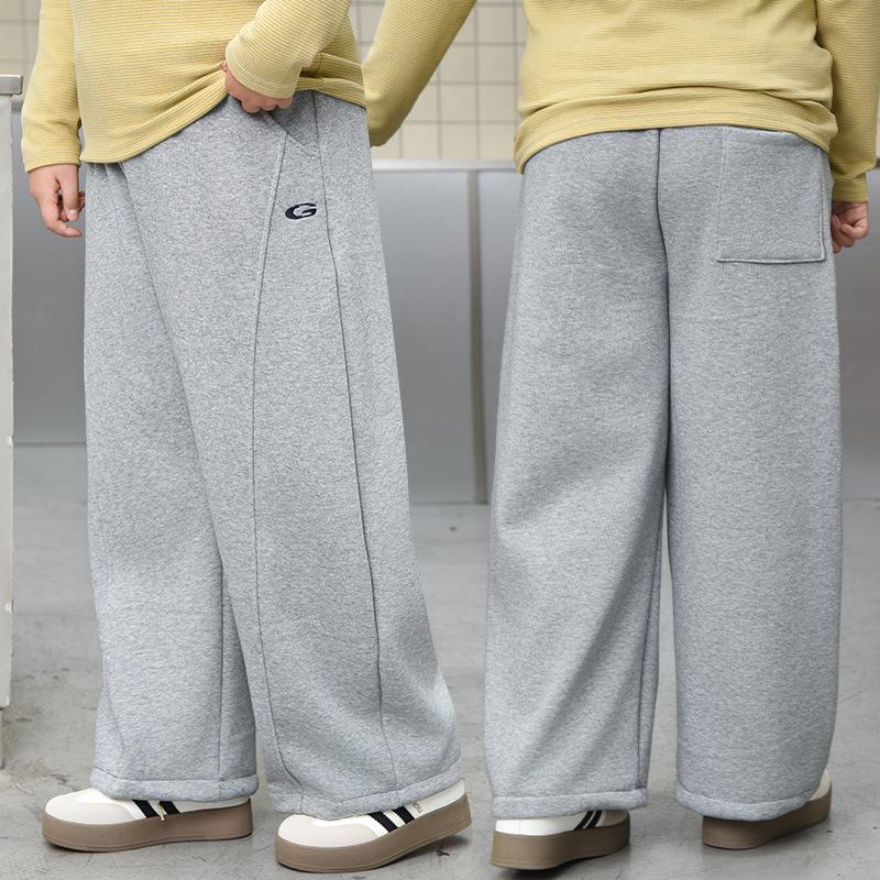 

Plus Size Girls Velvet Joggers - Teen Autumn/Winter Casual Loose Sweatpants for Medium & Big Kids Size 180 (130-155 jin)