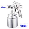 Suitable for Coating of Automotive Furniture parts,F-75 Type Spray Gun,1.5mm Nozzle Cup,silver Handle,adjustable Color Spray Gun