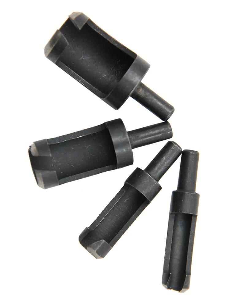 4 stück runder Griff Schwarzer Korkbohrer Rundstab Bohrer Werkzeug Korkschneidwerkzeug DIY Elektrowerkzeug Zubehör