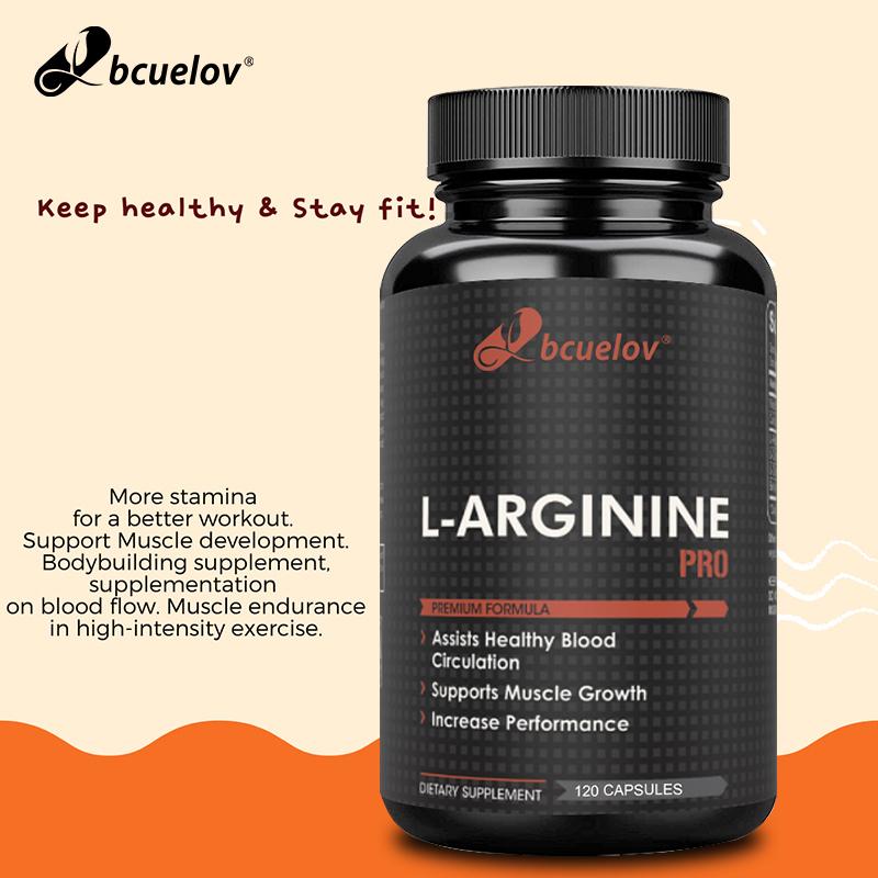 BCuelov Arginine PRO Capsules Contains Arginine Citrulline to Boost Blood Circulation and Improve Exercise Performance 120 Capsules
