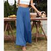 Summer Khaki Casual Cotton Linen High Waist Pants For Women Office Lady Loose Trousers Fashion Solid Baggy Pants Spodnie