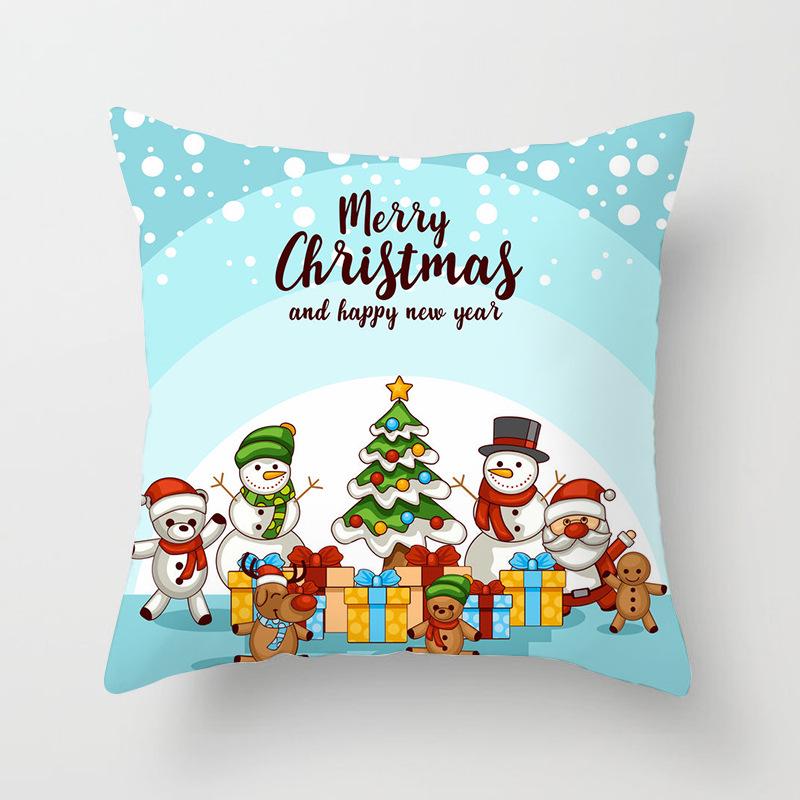 New Santa Claus Snowman Pillow Case Festive Home Decoration Pillow Cushion Case