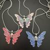 Colorful Personalized Butterfly Pendant Fashion Chain Necklace For Women