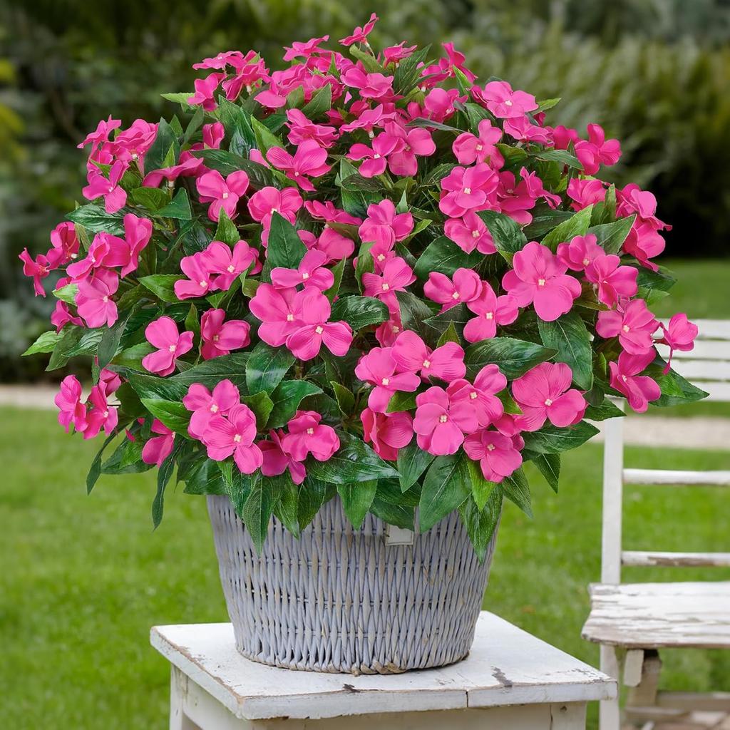 Silk Balsam Artificial Flowers Wedding Home Room Party Table Dccor Wreath Bridal Bouquets Vase Outdoor Garden Yard Prop Diy Gift