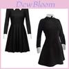 Polyester Gomez Morticia Kleid für Mardi Gras Halloween