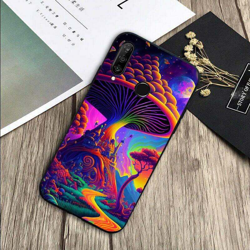 Weird Trippy Mushroom For Huawei Nova Y72 Y73 Y90 Y70 Y60 Y91 Y61 12s 12i 11i 8i 9 10 SE P40 Lite P60 P30 Pro Case