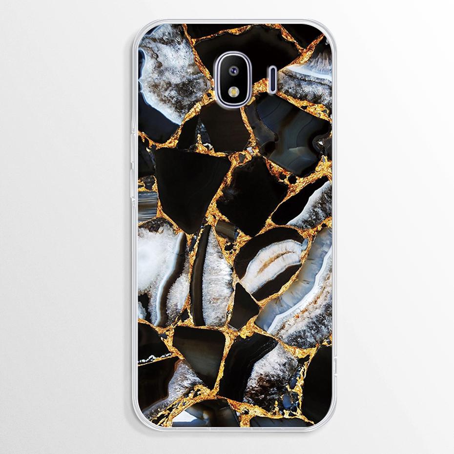 Marble Case For Samsung Galaxy J4 2018 Case J400 J400F Soft TPU Cover For Samsung Galaxy J4 Plus J 4 J4+ Case J415F Fundas Cover