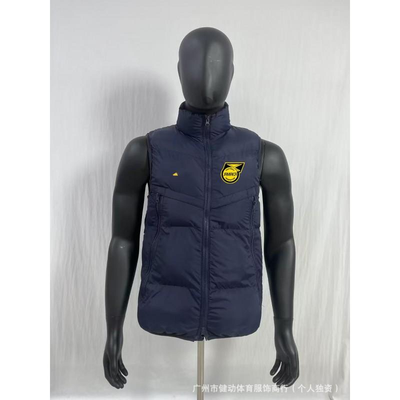 Waterproof Down Vest Men Women Outdoor Sports Warm-Up Training Jacket Football Team Fan Apparel
