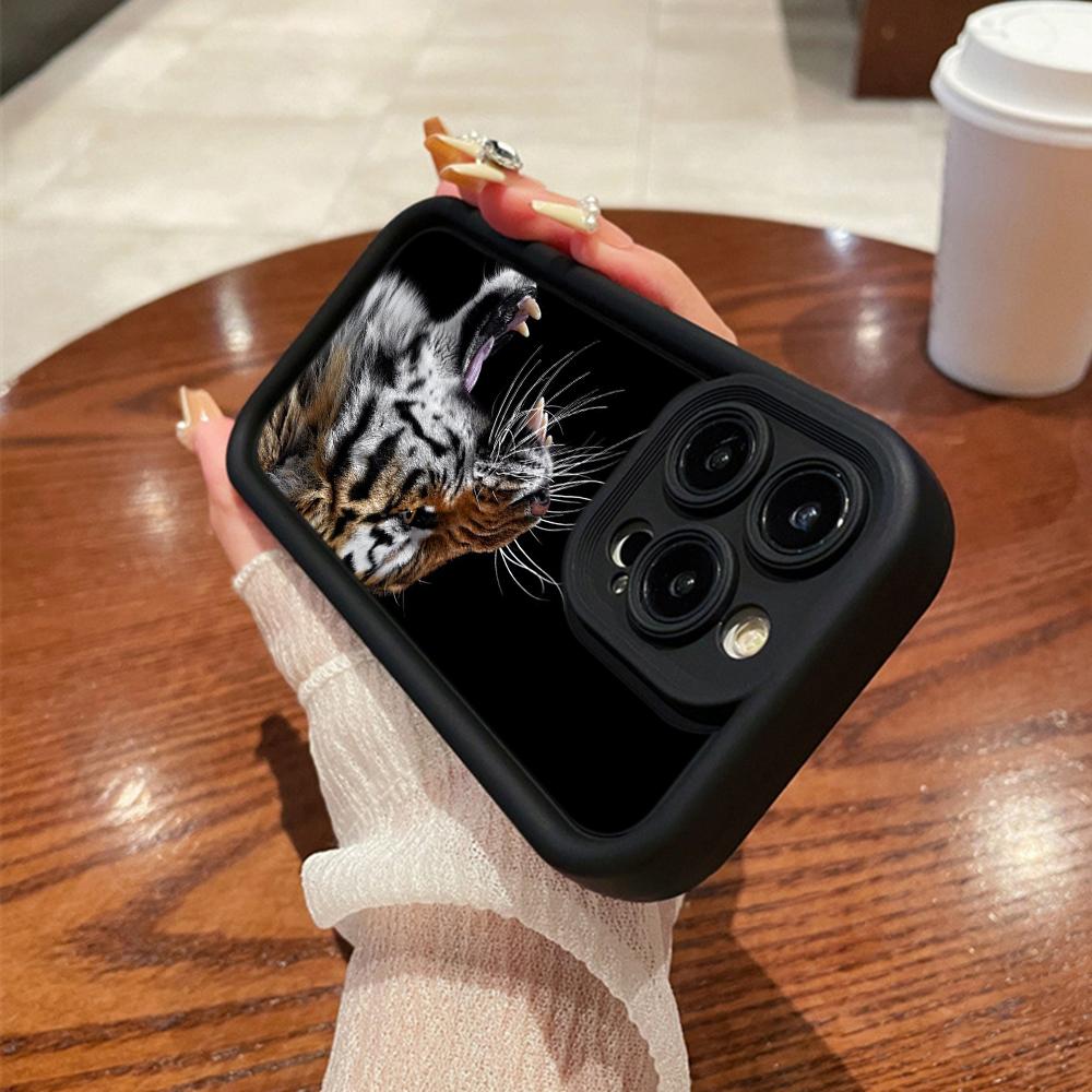 LZ30 Tiger Lion Cat Silicone Phone Case for Samsung A15 A35 S24 S23 Ultra S22 S21 Plus S20 FE A05 A06 A54 A55 A53 A14 M15 Shockproof Back Cover