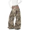 Unisex High Waist Barrel Jeans Loose Fit Streetwear Wide Leg Jeans Vintage American Zip Fly Stretch Denim Trousers