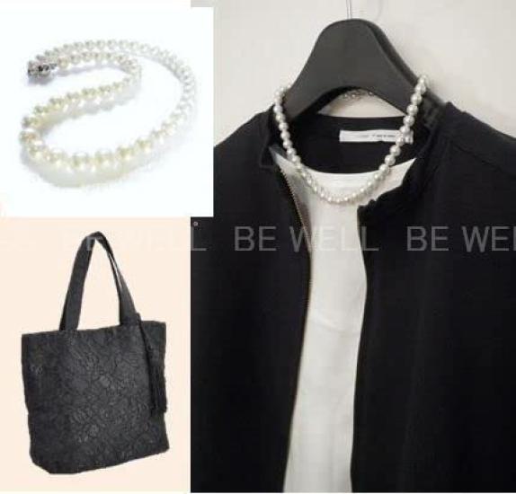 Perlenkette mit Magnetverschluss, Muschelkernperle, 8 mm, 42 cm, formelle Zeremonien, Hochzeiten, Abschlussfeiern, Eingangszeremonien, Empfangszubehör