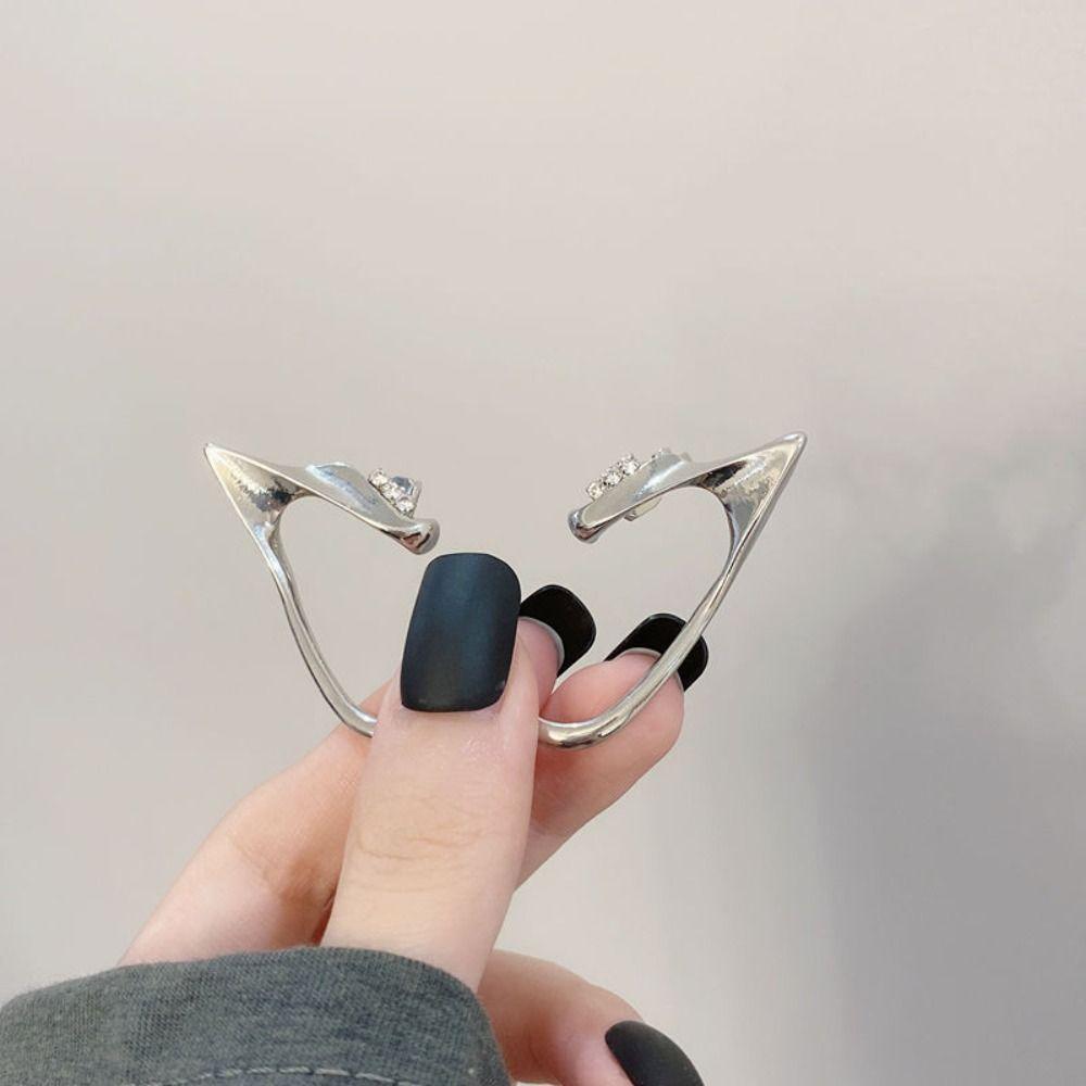 Korean Style Elf Ear Clip Zinc Zinc Alloy Cat Ear Hollow Ear Clips Personality Women