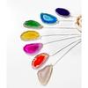 Natural Crystal Agate Windchime Reiki Healing Gemstones Pendant Crystal Wind Chime Home Garden Wall Room Ornament Decor