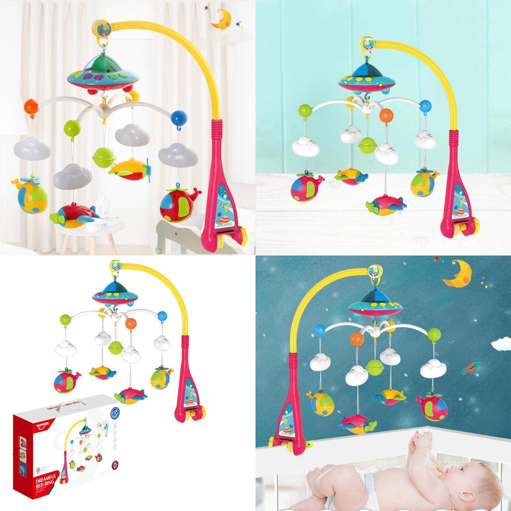 Interactive Baby Crib Mobile Hanging Toy Rotating Soothing And Developmental