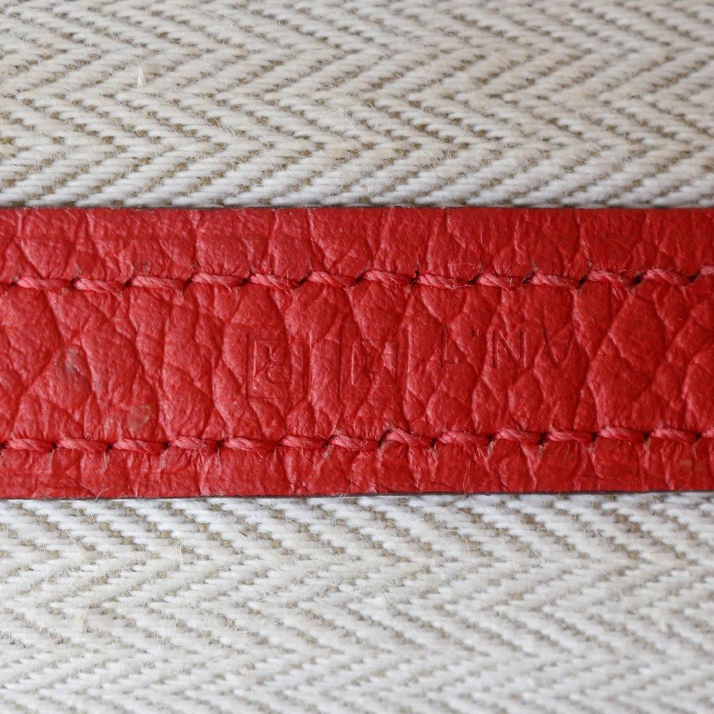 Hermes Garden Party PM Tote Bag Red Negonda Women Used