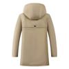 Men's Winter Thick-wool Lined Hooded Jacket Zipper Mid-length Parka