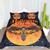 Black Death Moth Bedding Set Gothic Skull Duvet Cover Set Butterfly Bedclothes 2/3pcs Moon Stars Luxury Home Textiles