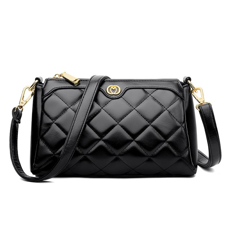 Bag Women's 2025 New Korean Version of Fashion Lingge Commuter Mom Bag One Shoulder Armpit Bag Middle-aged Women's Crossbody Bag