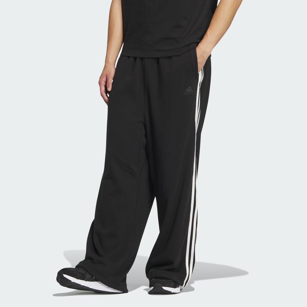 Adidas St Knit Track Joggers Loose Fit Sports Drawstring Simple Casual Pants Men Bottoms Black JI8645