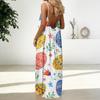 Women's Fashion Backless Spaghetti Strap Casual Loose-Fit Easter Print Dress