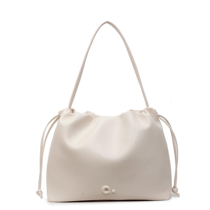 Korean Version of Large-capacity Tote Bag Women's 2025 New Simple Pleated Underarm Bag Versatile Shoulder Bag One Piece Delivery