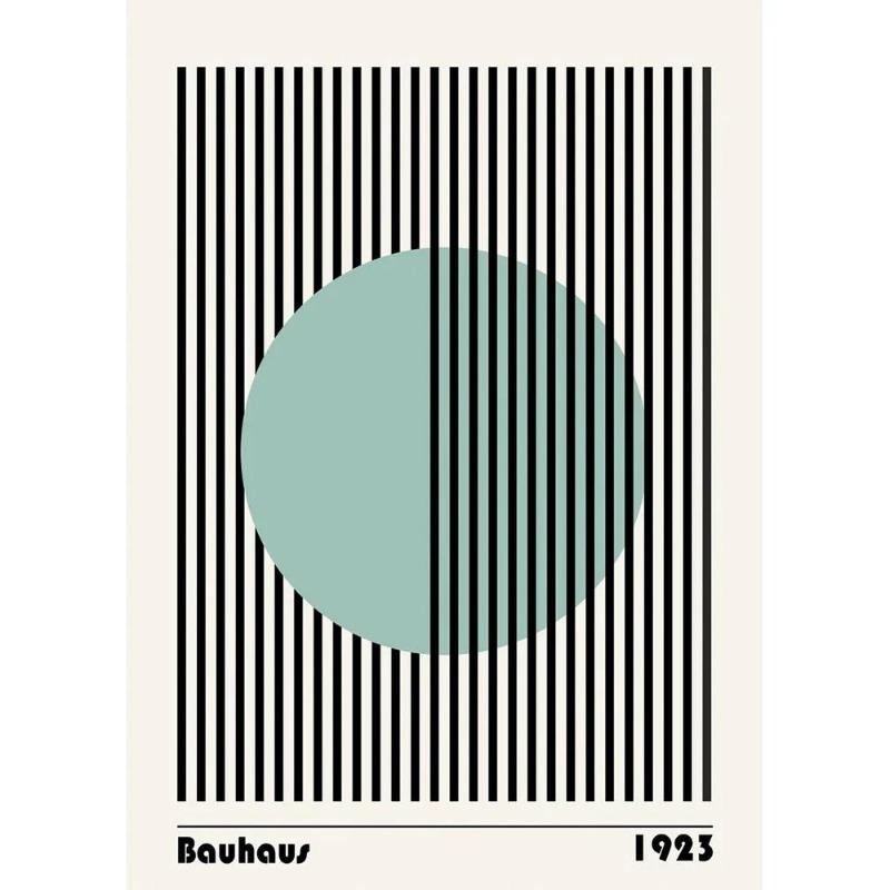 Classic Retro Minimalist Bauhaus Wall Art Black  White HD Canvas Print Poster for Living Room  Bedroom Decor  Perfect for Modern