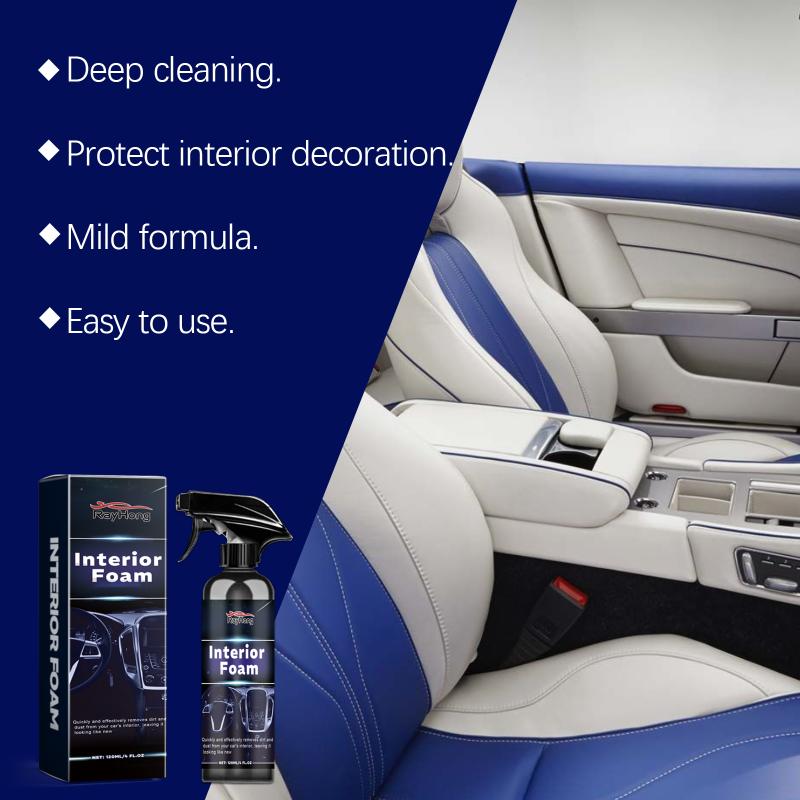 Multipurpose Car Interior Foam Cleaner for Dashboard Vinyl Fabric Stain Removal and Fresh Scent