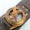 Brass Sundial Wrist Watch Sundial Compass Collectible Item Brown Finish Best For Gift Valentine's Husband Gift, Christmas Gift