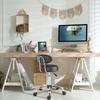 LUNA cosmetic chair on wheels, white, for the SALON
