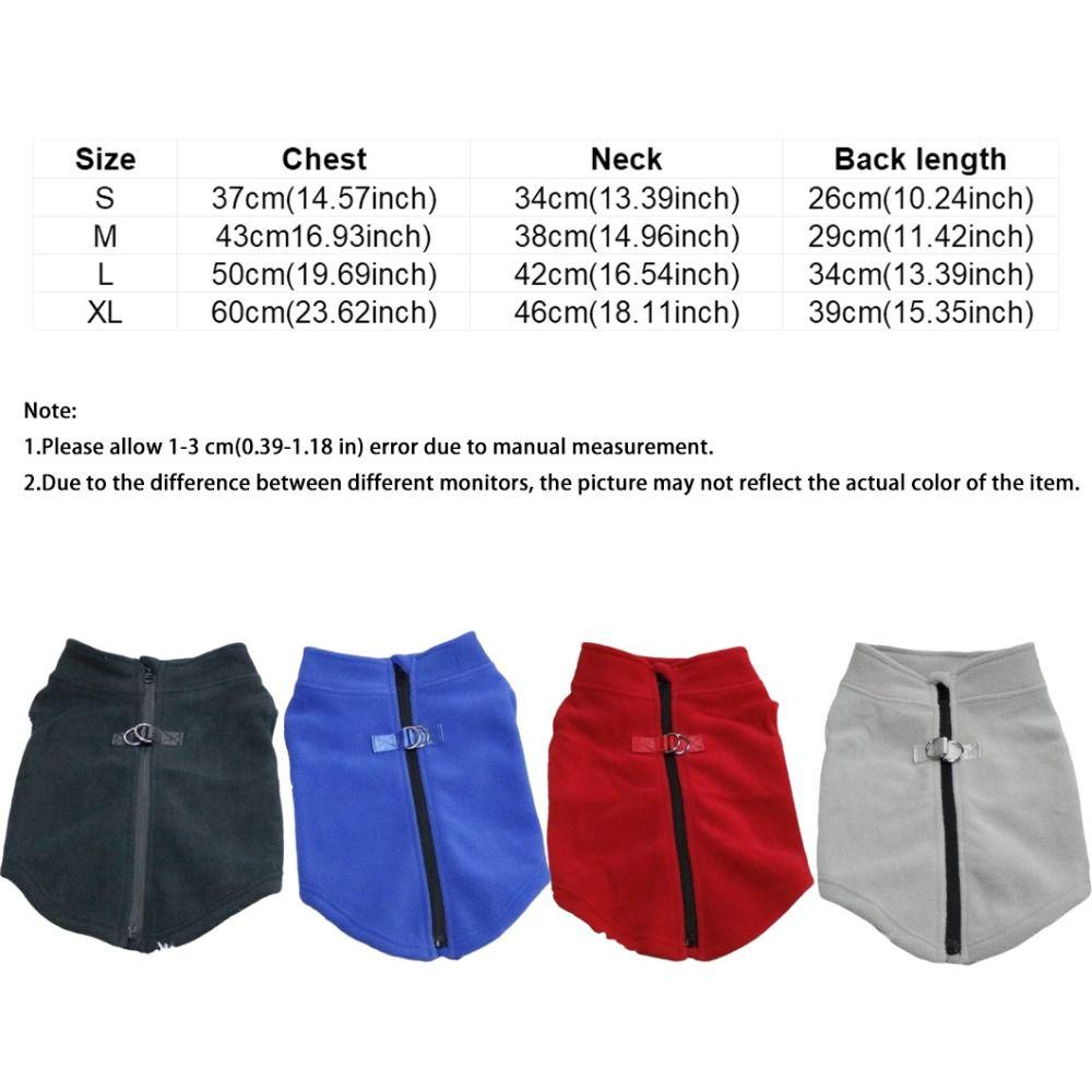Casual Style Thicken Winter Dog Coat Soft Comfortable Dog Fleece Jacket with Zipper Dog Warm Vest Outdoor Activities