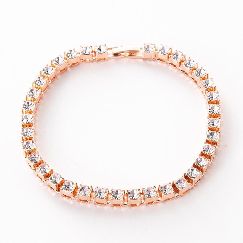 5Mm Hip Hop Tennis Chain Simple Single Rhinestone Clavicle Chain Cuban Chain Necklace