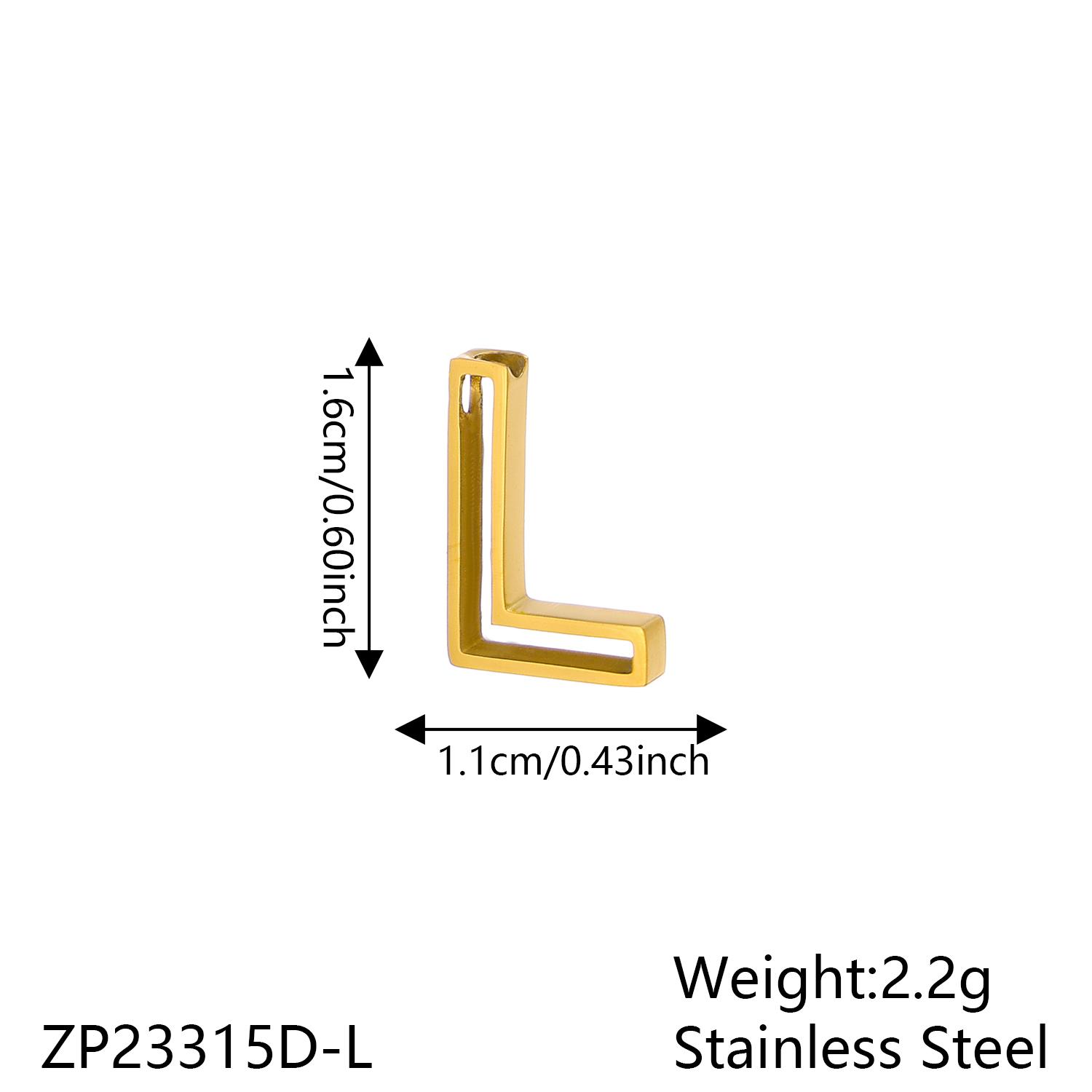 

CARLIDANA Trendy Fashion Stainless Steel Gold Plated Hollow 26 Letters Pendant Initial Charm Alphabet for DIY Jewelry Necklace