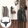 1/2Pcs Metal Cow Head Hook Vintage Cast Iron Cowboy Hat Holder Multi-purpose Clothes Organizer Longhorn Cattle Wall Hanger Western Home Decor