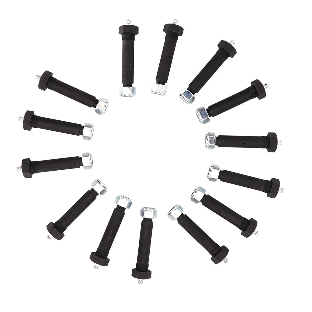 14pcs Greaseable Spring Bolt with Locknut 9 16in OD 3in Length Carbon Steel Zinc Plated for Trailer