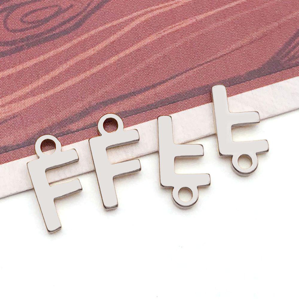 Stainless Steel 26 English Letter Pendant Charm for DIY Bracelets and Necklaces