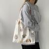Dog Illustration Canvas Bag Shoulder Vintage