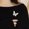 Elegant Butterfly Pearl Brooch - Women's High-End Niche Jewelry Pin