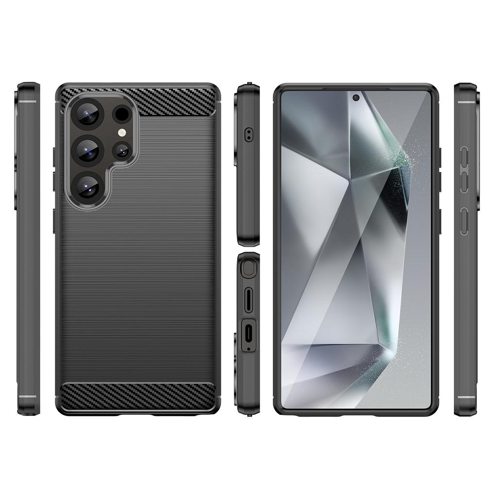 Etui silikonowe do Samsung Galaxy S25 Ultra Carbon Case - czarny
