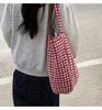 2026 New Ins Style Reversible Woolen Tote: Autumn/Winter Large Capacity Trendy Shoulder Shopping Bag