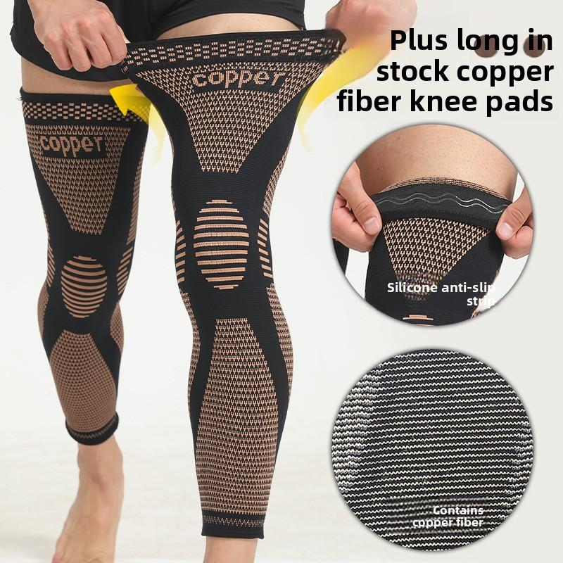 Ginocchiere con Ioni di Rame Ginocchiere a Maglia Lunga per Corsa Ciclismo Ginocchiere Pressurizzate Ginocchiere di Supporto
