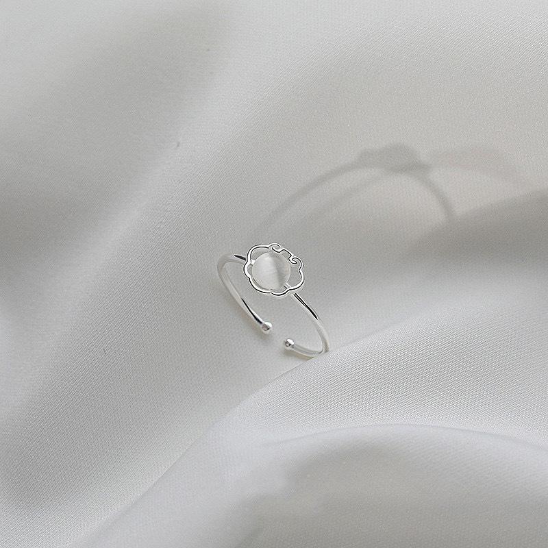 Xiangyun Ruyi Safe Lock Ring Women's Niche Light Luxury Fashion Chinese Style Opal Open Ring Jewelry