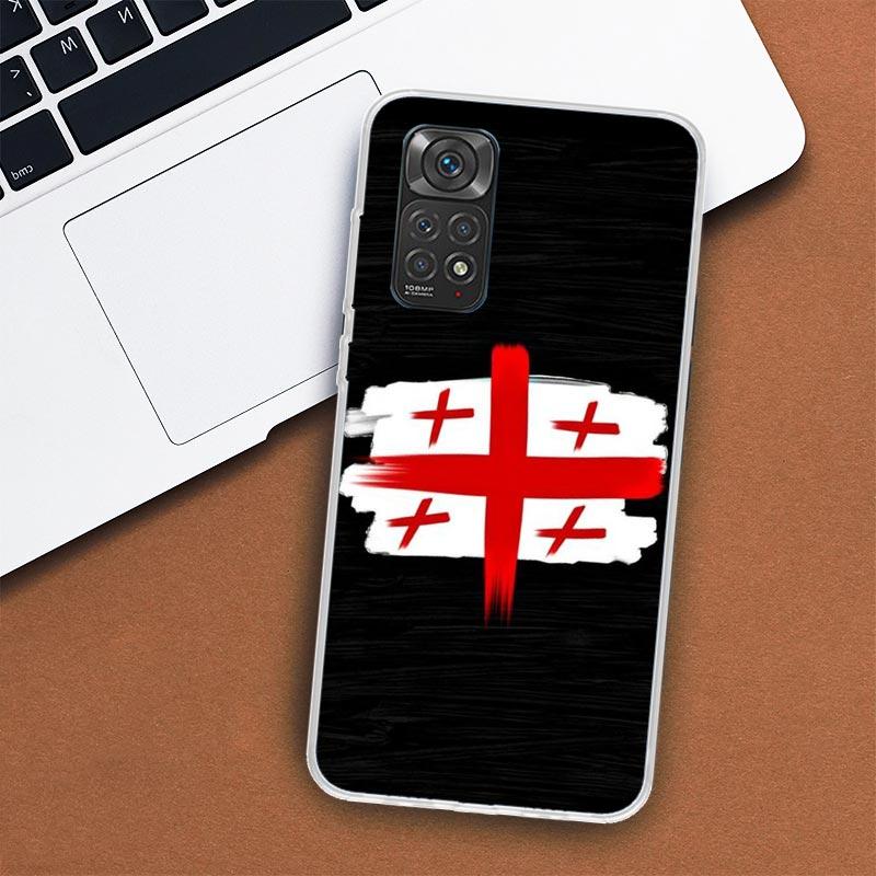 Georgia Flag Phone Case For Xiaomi Redmi Note 13 12 12S 11 11S 10 10S 9 9S 11T 11E Pro Plus 8 8T 7 + Coque Cover