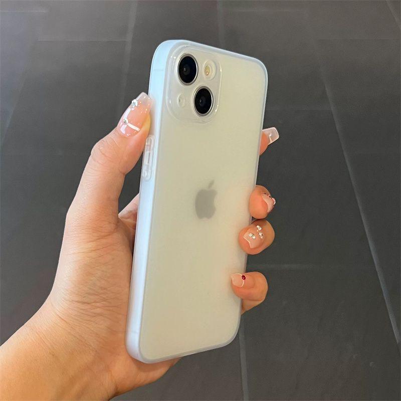 Glacier Blue Frosted Ultra-Thin Phone Case for Apple iPhone 17ProMax, 13, 12, 11, 14XR - Full Coverage & Drop-Proof.